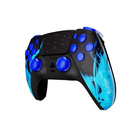 Ps5 Custom Controller Blue Flame Edition Custom Controllers