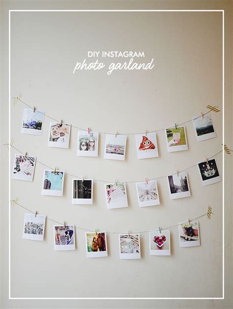 Create Your Own Diy Instagram Photo Garland Using Polaroid Style Prints