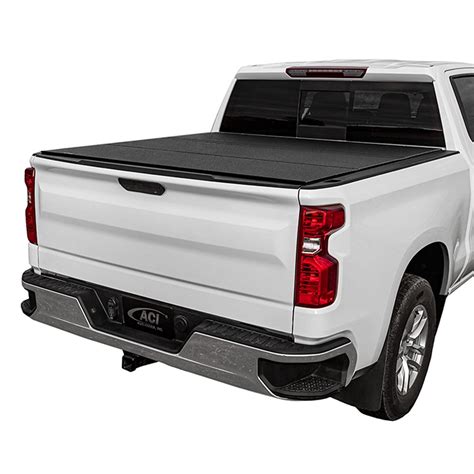 Lomax™ Matte Black Hard Tri Fold Bed Tonneau Cover 2016 Tacoma