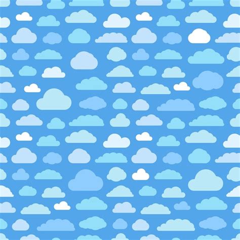 Premium Vector Abstract Clouds Seamless Pattern