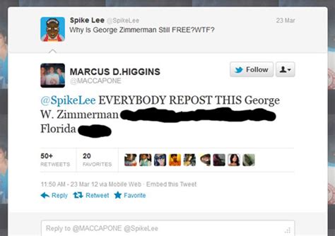 Spike Lee Sued By Couple After Tweeting Their Home Address As George Zimmermans