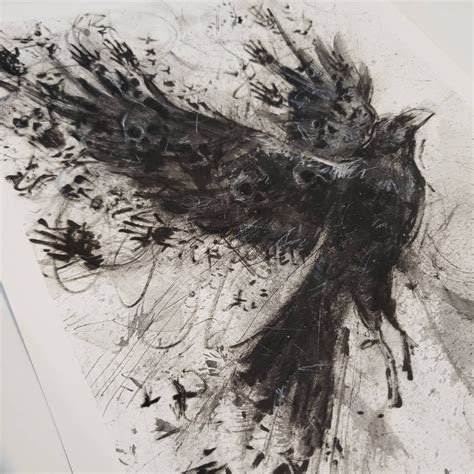 Death's Messenger Raven Art PRINT Original Watercolor - Etsy