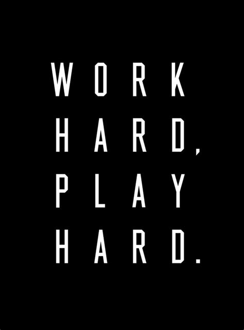 Work Hard Play Hard Black Mini Art Print By Caitlin Workman Play Hard Quotes Work Hard Play