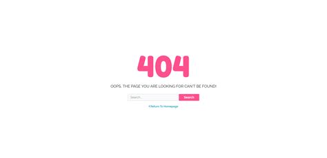 Error Page Html Template Free