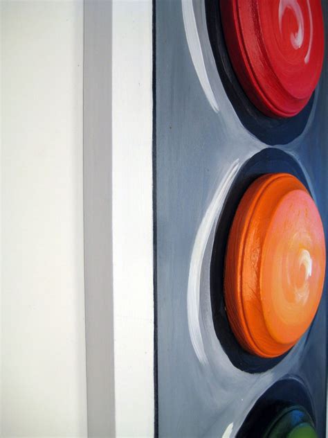 Traffic Light Painting24 Long Original Painting Of A Etsy