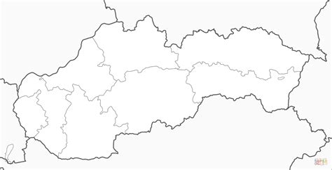 desenho de mapa da eslováquia para colorir desenhos para colorir e imprimir gratis