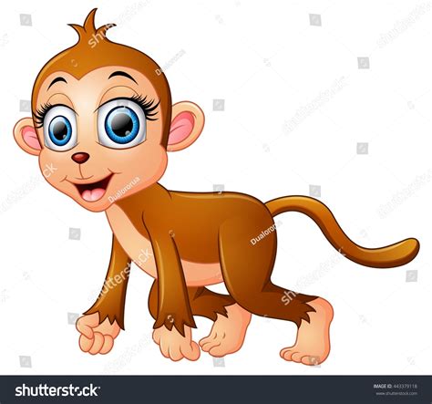 Cartoon Funny Monkey Stock Illustration 443379118 Shutterstock
