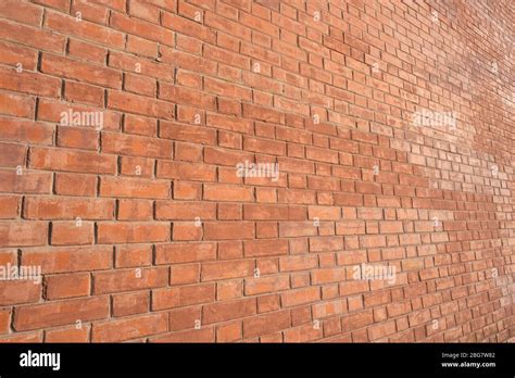 Brick Wall An Angled View Lit With Warm Light Stock Photo Alamy