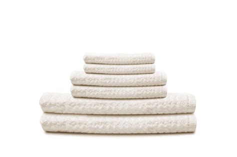 Textured 6 Piece 100 Combed Cotton Bath Towel Set In Ecru Walmart