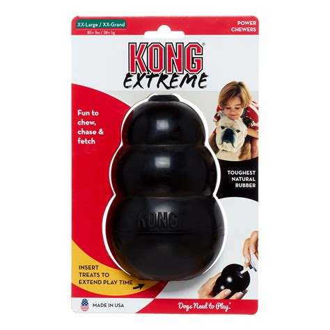 Kong Extreme Rubber Dog Toy Black Xx Large Dogs Over 85 Lbs