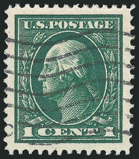 Us Stamps Value Scott Catalog 405 1912 1c Washington Perf 12