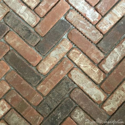 Herringbone Brick Paver Floor Domestic Imperfection