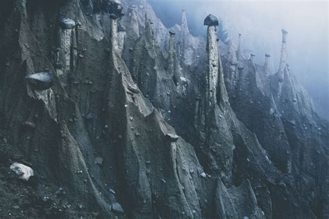 Otherworldly ‘earth Pyramids Captured In The Foggy Early Morning Light