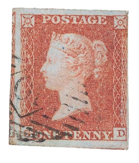 1841 Great Britain Penny Red 3 Revenue Stamp Great Britain Postage