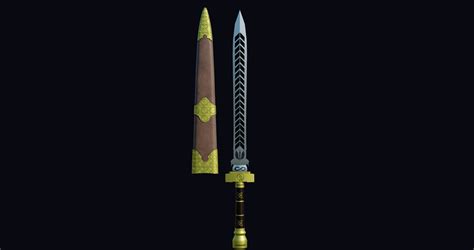 3d 5 Fantasy Swords All Pbr Unity Ue Textures Included Model