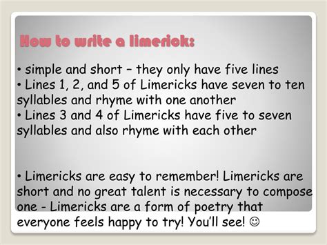 Ppt Limericks Powerpoint Presentation Free Download Id2214542