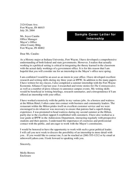 Internship Cover Letter Examples 9 Free Templates In Pdf Word Excel