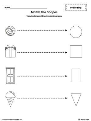 This book contains basic handwriting sheets for children who need extra practice to perfect their letters. Shapes Line Tracing Prewriting Worksheet | Line tracing ...