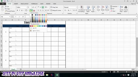 Time Schedule How To Make Time Schedule Format In Excel Youtube