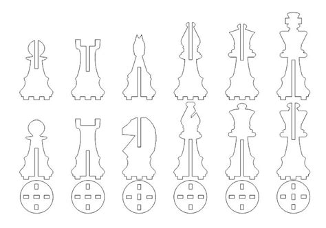 Laser Cut Wooden Chess Pieces Dxf File Dxf File Free Download Vectors