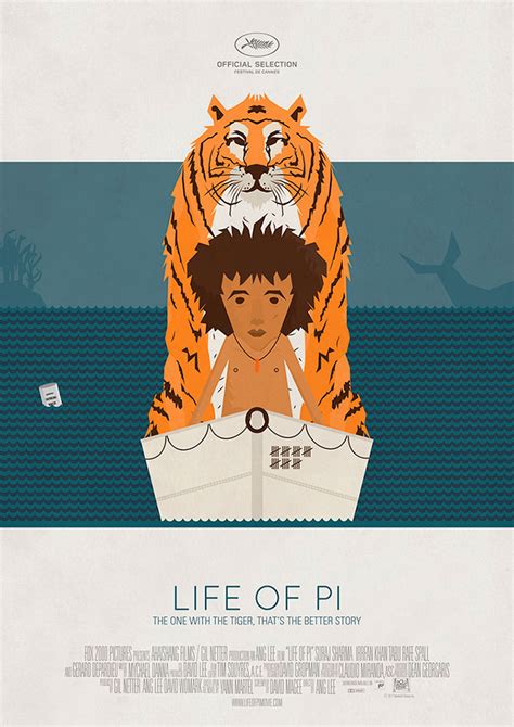 Irrfan khan, suraj sharma, gérard depardieu and others. Alternative movie poster for Life Of Pi by Uve Portillo