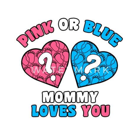 Pink Or Blue Mommy Loves You Gender Reveal Womens Premium T Shirt