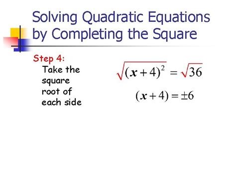 Steps To Solve Quadratic Equations By Taking Square Roots Tessshebaylo
