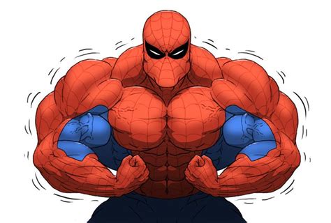 27 Animated Characters As Body Builders Spiderman Animated