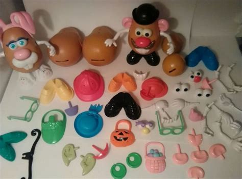 Lot Of 60 Playskool Mr Potato Head Pieces And Parts Includes 6 Bodies