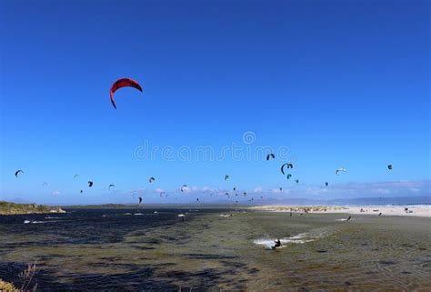 Kite Surfing In Hermanus In South Africa Editorial Stock Image Image