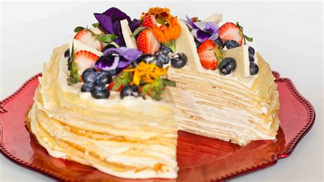 Featured in homemade versions of fancy desserts. White Chocolate Mousse Crepe Cake - Tatyanas Everyday Food