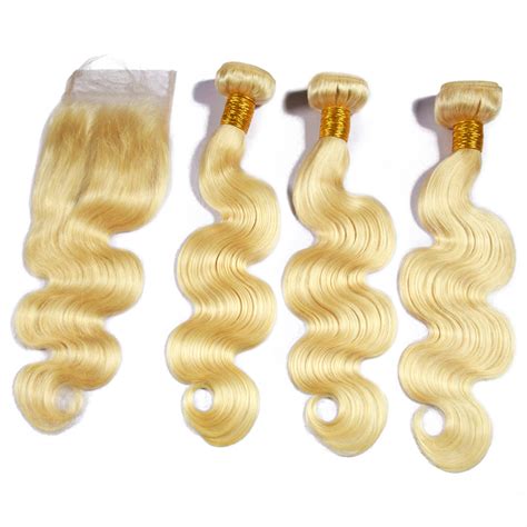 613 Cuticle Aligned Wholesale Virgin Brazilian 36 40 Inch Blonde Human