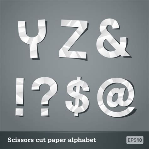 Papercut Letters 05 Vector Vectors Graphic Art Designs In Editable Ai