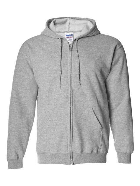 gildan gildan fleece heavy blend full zip hooded sweatshirt 18600