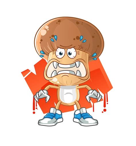 Premium Vector Mushroom Head Cartoon Monster Vector Cartoon Character