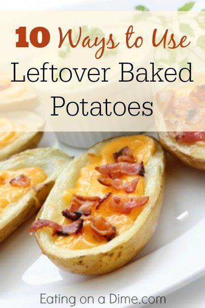 Russet potatoes, shredded cheddar cheese, butter, sour cream and 5 more. 10 Ways to use Leftover Baked Potatoes - Eating on a Dime