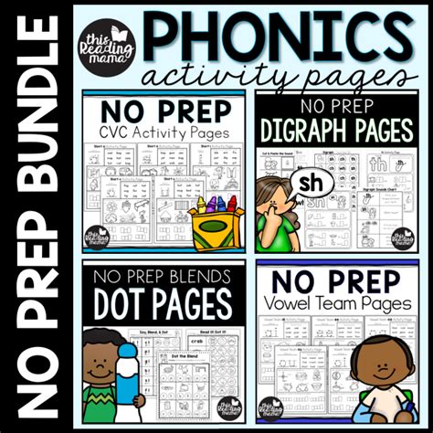 No Prep Phonics Pages Bundle Pack This Reading Mama