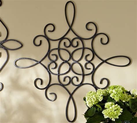 Iron Wall Medallion Square Contemporary Outdoor Decor By Pottery