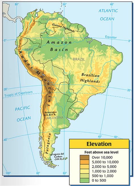 19 South America Atlas L2 Rainfall And Elevation Mr Peinerts