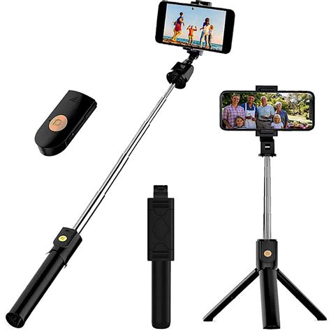 In Extendable Selfie Stick Tripod With Detachable Bluetooth Wireless