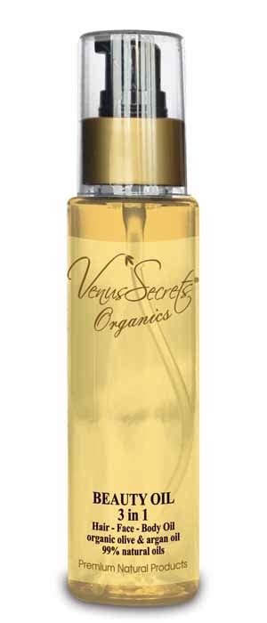 Venus Secrets Organics Argan Beauty Oil 3 In 1 Hair Face Body The