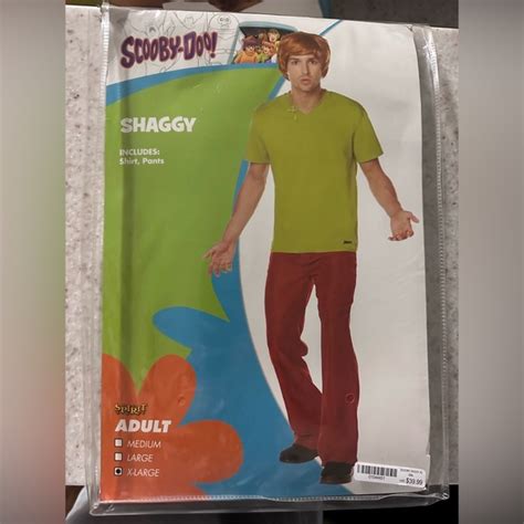Spirit Shirts Adult Scooby Doo Shaggy Halloween Costume Xl Wig Included Poshmark