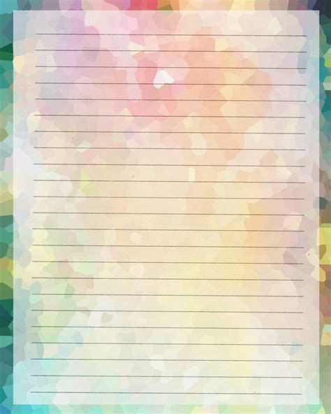 Printable Journal Page Instant Download Rainbow Digital