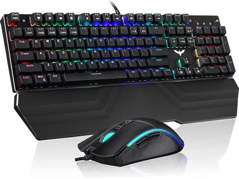 Buy Havit Mechanical Keyboard And Mouse Combo Rgb Gaming 104 Keys Blue