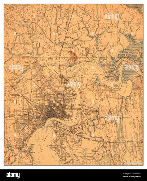 Jacksonville Florida Map 1918 162500 United States Of America By