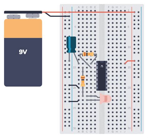 Blinking Led Circuit With Schematics And Explanation