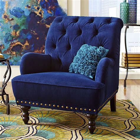 Then check out our stunning range of luxurious velvet armchairs! Blue Velvet Tufted ARM CHAIR Navy Royal Accent Steampunk ...