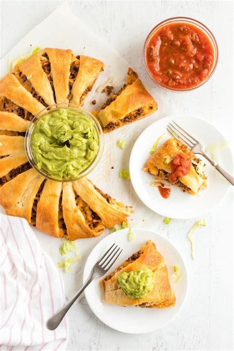 taco ring recipe made with crescent rolls spaceships and laser beams