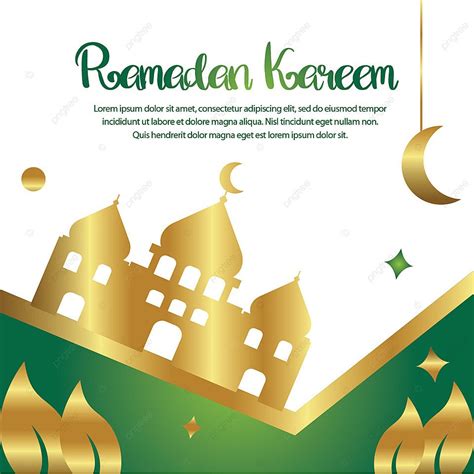 Background Ramadhan Dengan Siluet Masjid Emas Yang Bagus Emas Berbeda