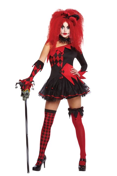 womens jesterina halloween circus clown fancy dress ladies tricksterina costume ebay